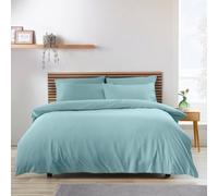 Catherine Lansfield So Soft Non-Iron Double Duvet Cover Set With Pillowcases Duck Egg Blue