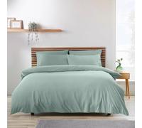 Catherine Lansfield So Soft Non-Iron Double Duvet Cover Set with Pillowcases Green
