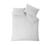 Catherine Lansfield So Soft Non-Iron Duvet Cover Bed Set Or Fitted Sheet White
