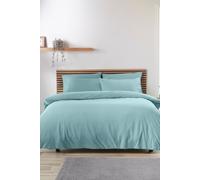 Catherine Lansfield So Soft Easy Iron Super King Duvet Cover Set Duck egg Blue