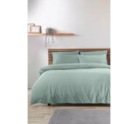 Catherine Lansfield So Soft Non-Iron Single Duvet Cover Set with Pillowcase Green