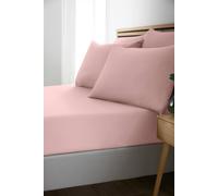 Catherine Lansfield So Soft Non-Iron Fitted Sheet Blush Pink - Double - Blush Pink