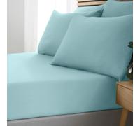 Catherine Lansfield So Soft Non-Iron King Fitted Sheet Duck Egg Blue