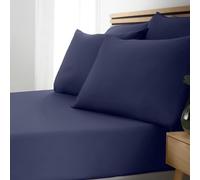 Catherine Lansfield So Soft Non-Iron King Fitted Sheet Navy Blue