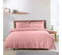 Catherine Lansfield Duvet Cover Set So Soft Easy Iron with Pillowcases Coral Single
