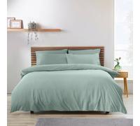 Catherine Lansfield So Soft Non-Iron Single Duvet Cover Set with Pillowcase Green