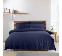 Catherine Lansfield So Soft Non-Iron Single Duvet Cover Set With Pillowcase Navy Blue