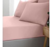 Catherine Lansfield So Soft Non-Iron Fitted Sheet Blush Pink - Single - Blush Pink