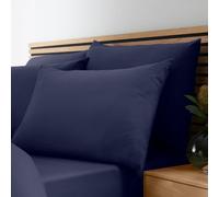 Catherine Lansfield Standard Pillowcases – So Soft Easy Iron – Pack of 4 – Navy Blue