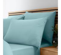 Catherine Lansfield Standard Pillowcase - So Soft Easy Iron - Pack of 4 - Duck Egg Blue