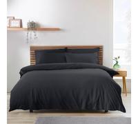 Catherine Lansfield So Soft Non-Iron Super King Duvet Cover Set Black