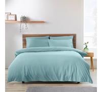 Catherine Lansfield So Soft Non-Iron Super King Duvet Cover Set with Pillowcases Duck egg Blue