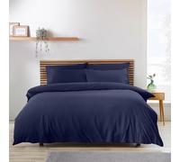 Catherine Lansfield Duvet Cover Set So Soft Easy Iron Super King Navy Blue