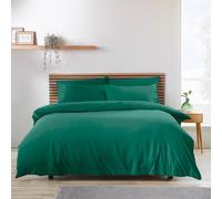 Catherine Lansfield So Soft Non-Iron Super King Duvet Cover Set with Pillowcases Teal Green