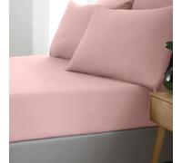 Catherine Lansfield So Soft Non-Iron Super King Fitted Sheet Blush Pink