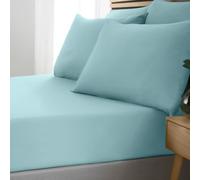 Catherine Lansfield So Soft Non-Iron Super King Fitted Sheet Duck Egg Blue
