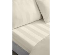 Catherine Lansfield 'So Soft Satin Stripe' Fitted Sheet in Cream | Size: King Catherine Lansfield Cream King