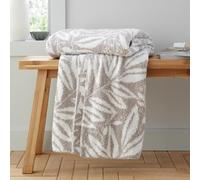 Catherine Lansfield So Soft Sorrel Leaves 130x170cm Blanket Throw Natural