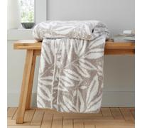 Catherine Lansfield So Soft Sorrel Leaves Blanket Throw Natural
