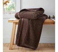 Catherine Lansfield So Soft Velvet Boucle 130x170 cm Blanket Throw Chocolate