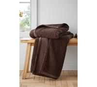 Catherine Lansfield 'So Soft Velvet Boucle' Blanket Throw in Chocolate | Size: 130 cm x 170 cm Catherine Lansfield Chocolate 130 cm x 170 cm