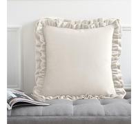 Catherine Lansfield So Soft Velvet Touch Double Frill Square Cushion