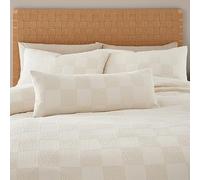 Catherine Lansfield Soft Checkerboard Boucle 30x80cm Cushion Cream
