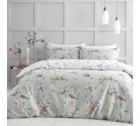 Catherine Lansfield Songbird Double Duvet Set Sage