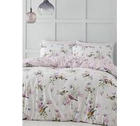 Catherine Lansfield Songbird Duvet Cover Set Pink