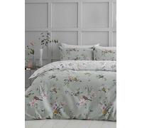 (Green, Single) Catherine Lansfield Songbird Reversible Duvet Cover Set