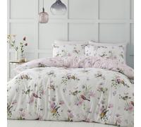 Catherine Lansfield Songbird Reversible Duvet Cover Set - Pink - Single