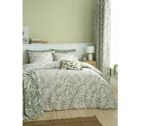 Catherine Lansfield Sorrel Leaf Duvet Cover Set In Green Green