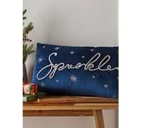 Catherine Lansfield 'sparkle' Cushion In Blue Blue 30cm x 50cm
