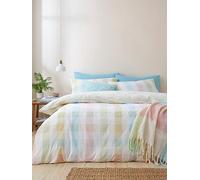Catherine Lansfield Spring Check Duvet Cover Set Pastel
