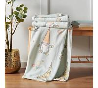Catherine Lansfield 'Spring Gonks' Cosy Fleece Blanket Throw in Light Green | Size: 130 cm x 170 cm Catherine Lansfield Light Green 130 cm x 170 cm