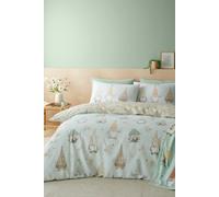 'Spring Gonks' Reversible Duvet Cover Set Catherine Lansfield Light Green King