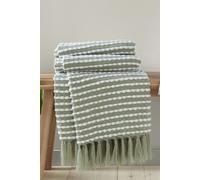 Catherine Lansfield Living Stab Stitch 125x150 cm Blanket Throw Sage Green