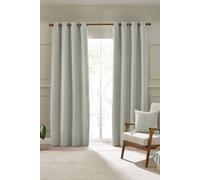 Catherine Lansfield 'Stab Stitch' Lined Eyelet Curtains in Green | Size: 168 cm width x 183 cm drop Catherine Lansfield Green 168 cm width x 183 cm drop