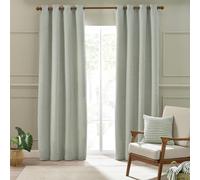 Catherine Lansfield 'Stab Stitch' Lined Eyelet Curtains in Green | Size: 168 cm width x 229 cm drop Catherine Lansfield Green 168 cm width x 229 cm drop