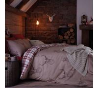 Catherine Lansfield Stag Print Reversible Duvet Cover Set