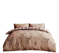 Catherine Lansfield Stag Duvet Cover Set In Beige Beige Double