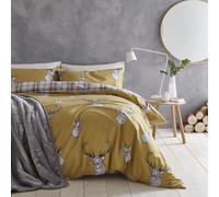 Catherine Lansfield Stag Easy Care Single Duvet Set Ochre