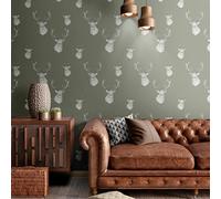 Catherine Lansfield Stag Wallpaper Muriva