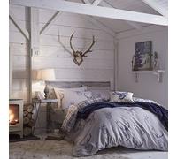 Catherine Lansfield Stags Heimtextilien, Bed Linen, Duvet Set, Cotton, Navy, 135 x 200 + 80 x 80 cm
