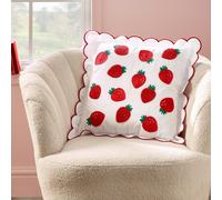Catherine Lansfield Strawberry Cushion White - 45x45cm