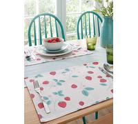 Catherine Lansfield Strawberry Garden Set of 4 Placemats Green