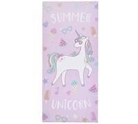 Catherine Lansfield Summer Unicorn Cotton Beach Towel - Pink