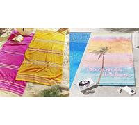 Catherine Lansfield Summer Vibes and Rainbow Rose Beach Towel Set of 3