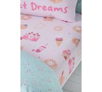 Catherine Lansfield Sweet Treats Single Fitted Sheet Pink