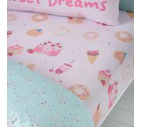 Catherine Lansfield Sweet Treats Single Fitted Sheet Pink